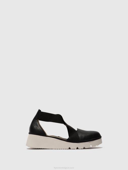 zwart Fly London vrouwen elastische schoenen pacy415 V2B0661