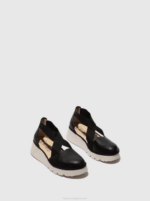 zwart Fly London vrouwen elastische schoenen pacy415 V2B0661