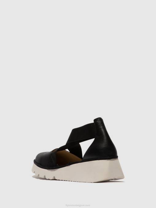 zwart Fly London vrouwen elastische schoenen pacy415 V2B0661