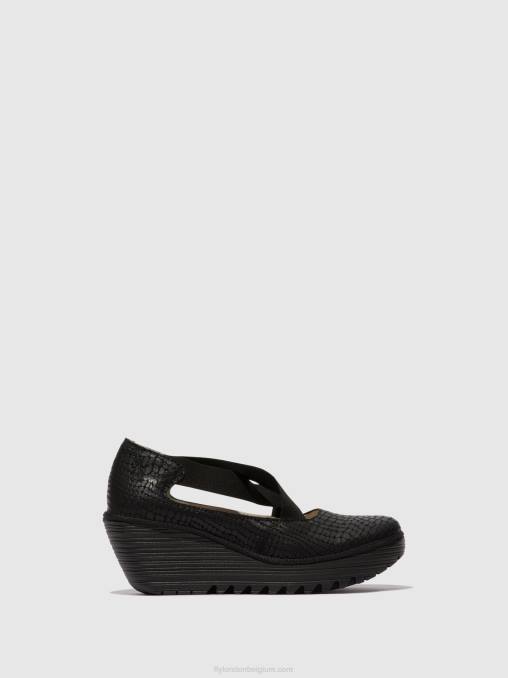 zwart Fly London vrouwen elastische schoenen yoly402 V2B0684