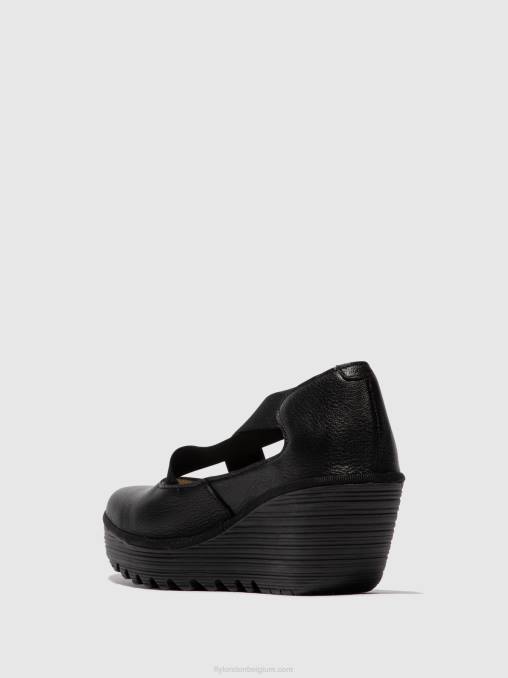 zwart Fly London vrouwen elastische schoenen yoly402 V2B0684