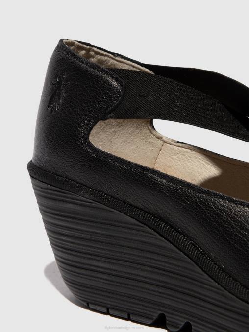 zwart Fly London vrouwen elastische schoenen yoly402 V2B0684