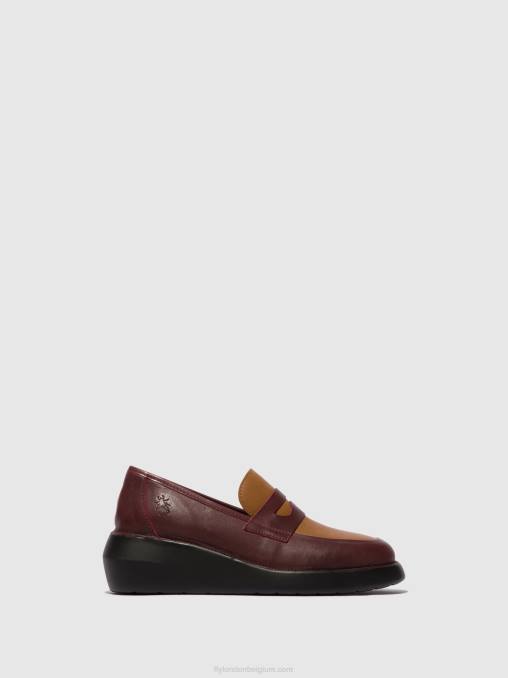 bordeaux/cuoio Fly London vrouwen instappers schoenen blar513 V2B0677