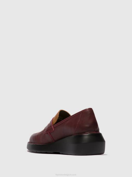 bordeaux/cuoio Fly London vrouwen instappers schoenen blar513 V2B0677