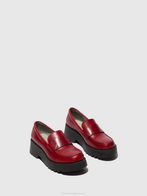 rood Fly London vrouwen instappers schoenen maus791 V2B0674