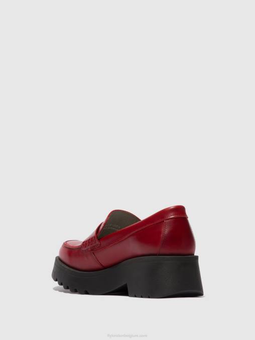 rood Fly London vrouwen instappers schoenen maus791 V2B0674
