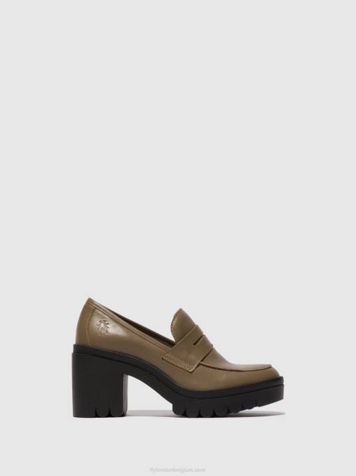 taupe Fly London vrouwen instappers schoenen toky803 V2B0673