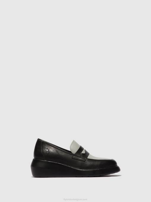 zwart grijs Fly London vrouwen instappers schoenen blar513 V2B0678