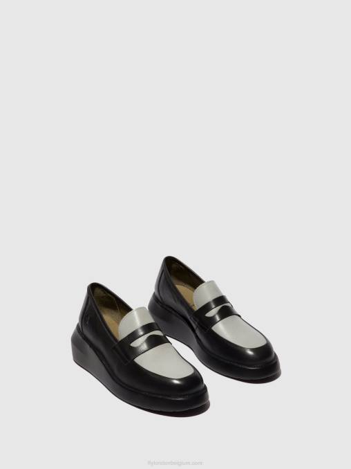 zwart grijs Fly London vrouwen instappers schoenen blar513 V2B0678