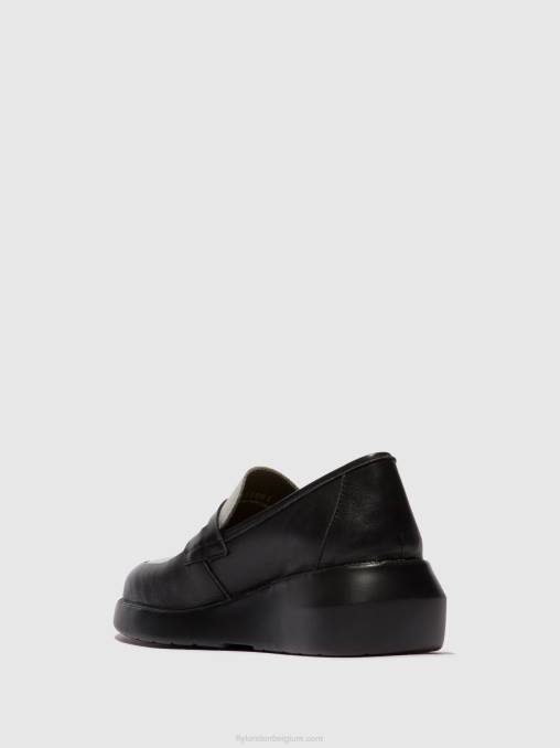 zwart grijs Fly London vrouwen instappers schoenen blar513 V2B0678