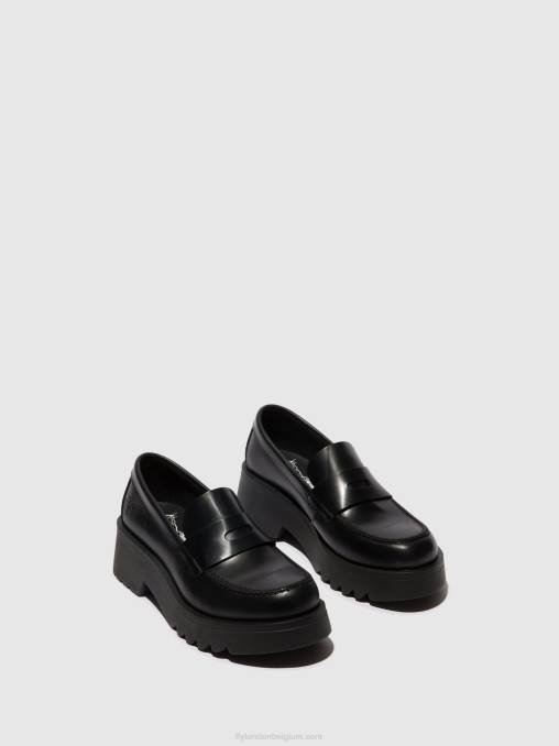 zwart (zwarte zool) Fly London vrouwen instappers schoenen moat948 V2B0653