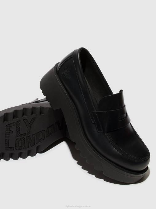 zwart (zwarte zool) Fly London vrouwen instappers schoenen moat948 V2B0653