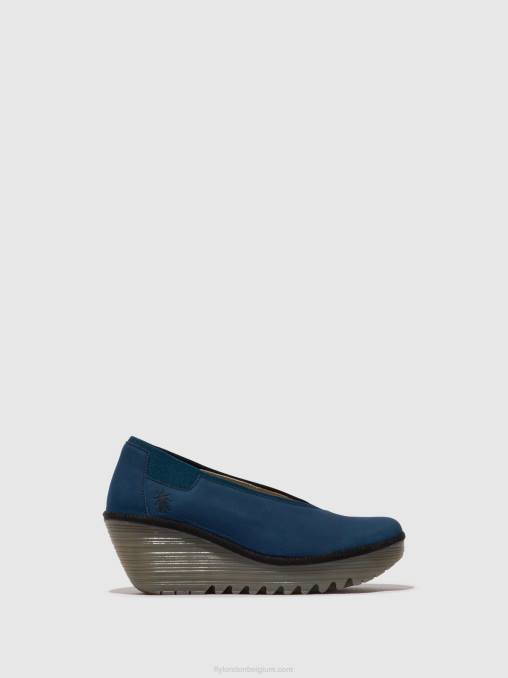 blauw Fly London vrouwen instapschoenen yoza438 V2B0631