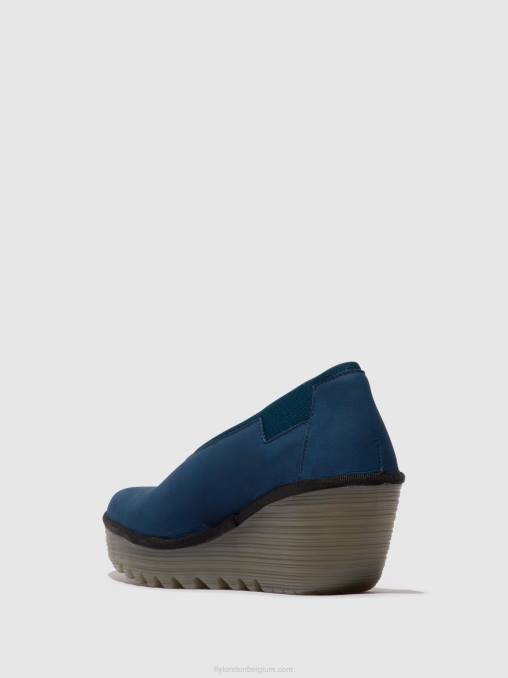 blauw Fly London vrouwen instapschoenen yoza438 V2B0631