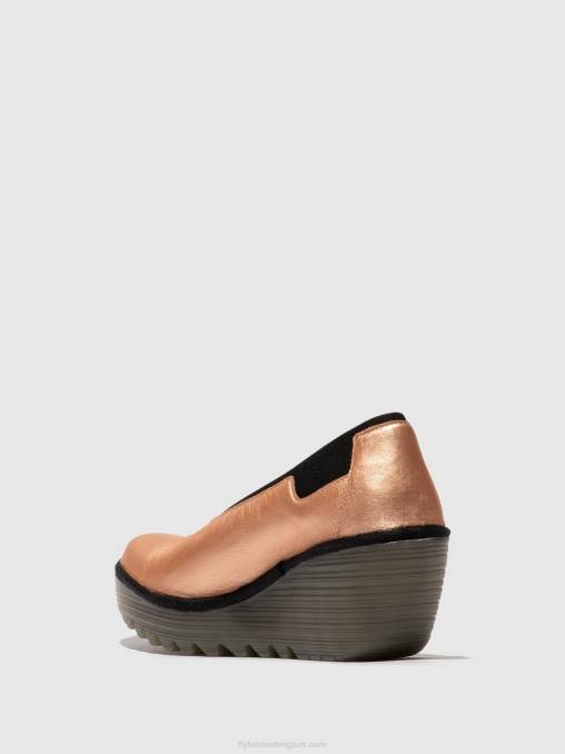 blozen goud Fly London vrouwen instapschoenen yoza438 V2B0628