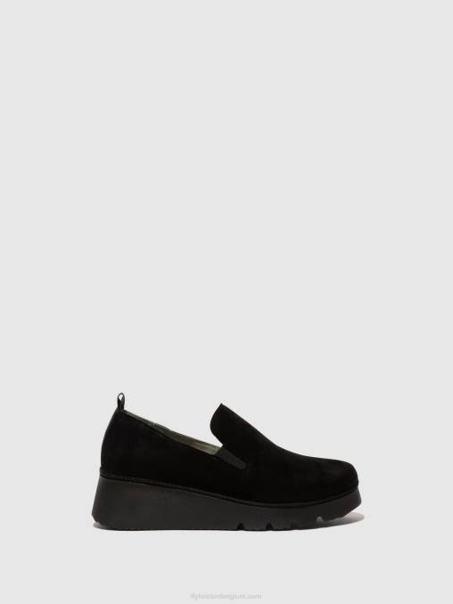 kinder suède zwart Fly London vrouwen instapschoenen pece406 V2B0665