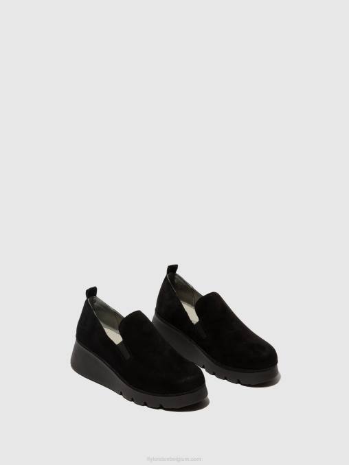 kinder suède zwart Fly London vrouwen instapschoenen pece406 V2B0665