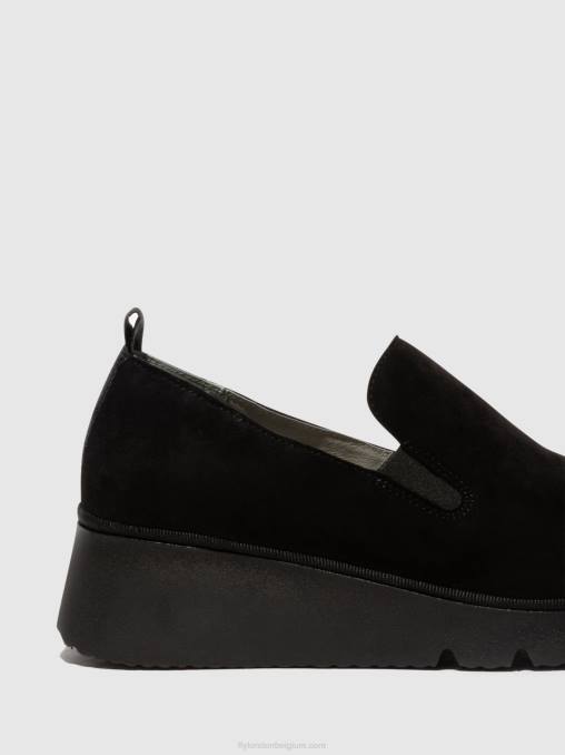 kinder suède zwart Fly London vrouwen instapschoenen pece406 V2B0665