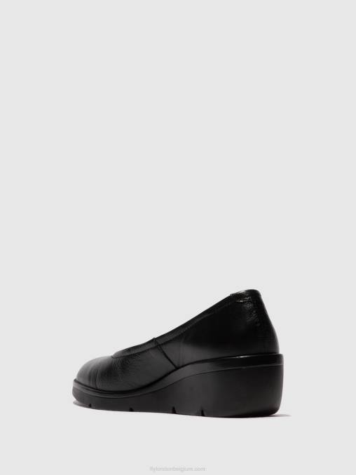 mousse zwart Fly London vrouwen instapschoenen numa570 V2B0618
