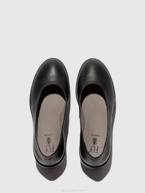 mousse zwart Fly London vrouwen instapschoenen numa570 V2B0618