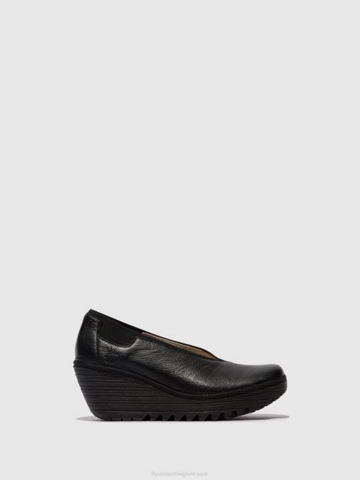 zwart Fly London vrouwen instapschoenen yoza438 V2B0630