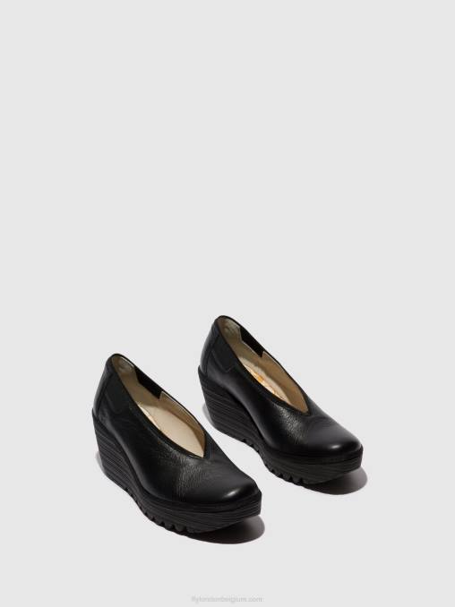 zwart Fly London vrouwen instapschoenen yoza438 V2B0630