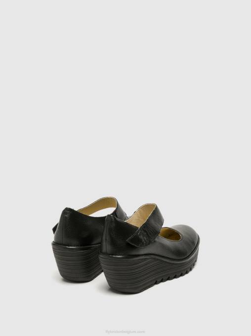 mousse zwart Fly London vrouwen mary jane schoenen yasi682 V2B0696