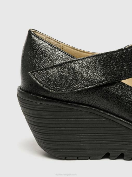 mousse zwart Fly London vrouwen mary jane schoenen yasi682 V2B0696