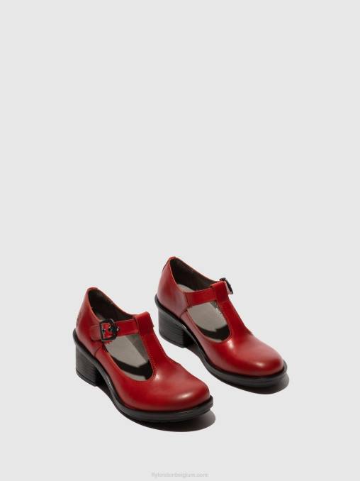 rood Fly London vrouwen mary jane schoenen cady180 V2B0646