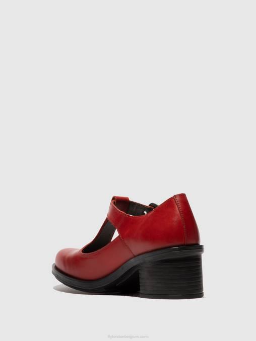 rood Fly London vrouwen mary jane schoenen cady180 V2B0646