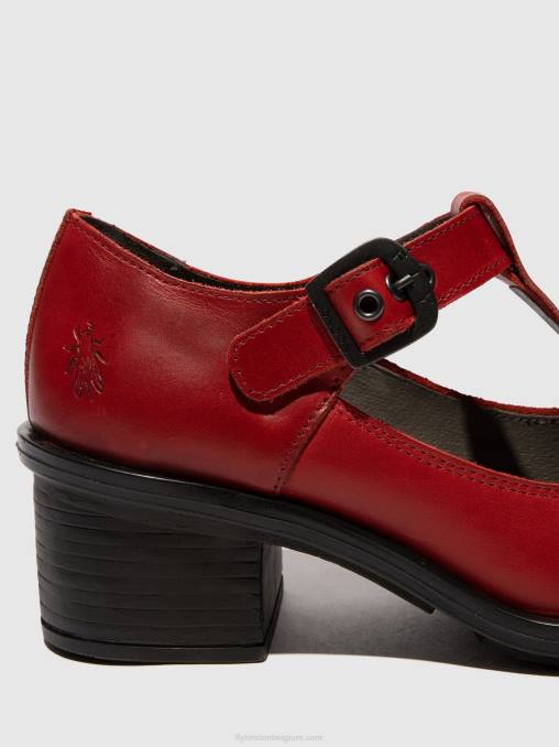 rood Fly London vrouwen mary jane schoenen cady180 V2B0646