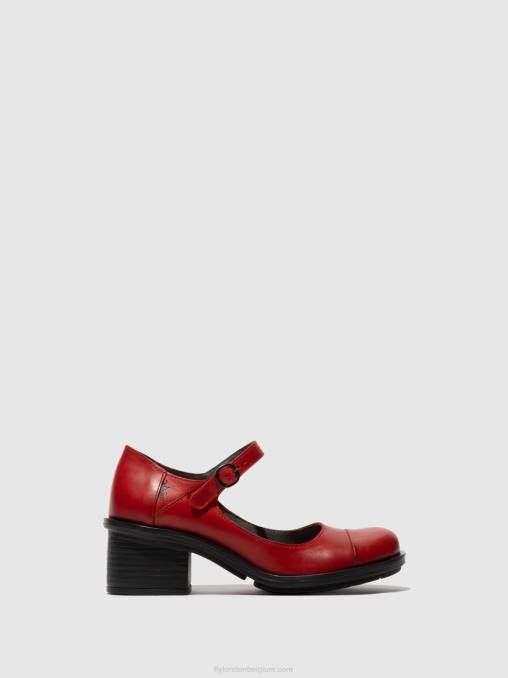 rood Fly London vrouwen mary jane schoenen cody877 V2B0650