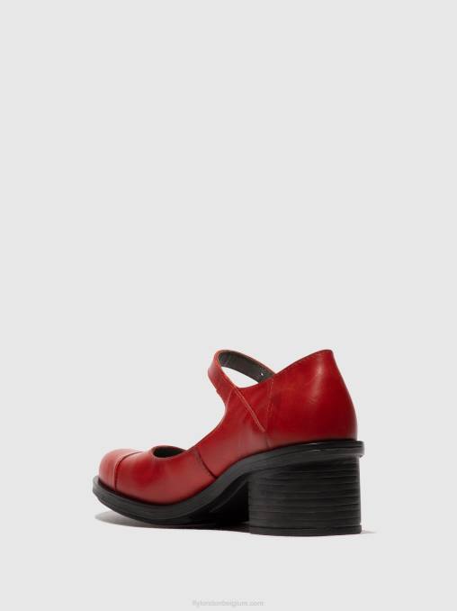 rood Fly London vrouwen mary jane schoenen cody877 V2B0650