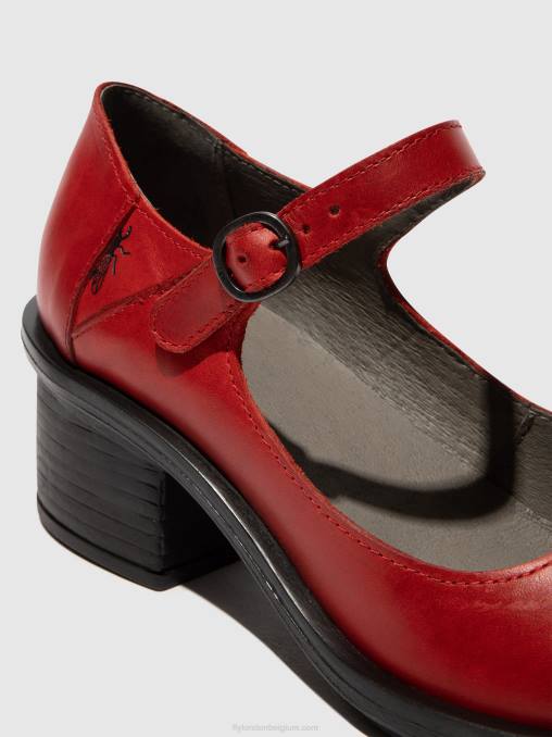 rood Fly London vrouwen mary jane schoenen cody877 V2B0650