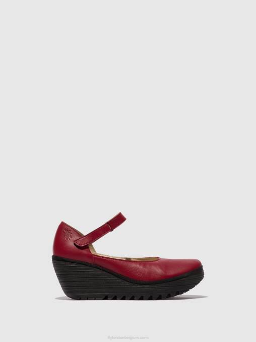rood Fly London vrouwen mary jane schoenen yawo345 V2B0669