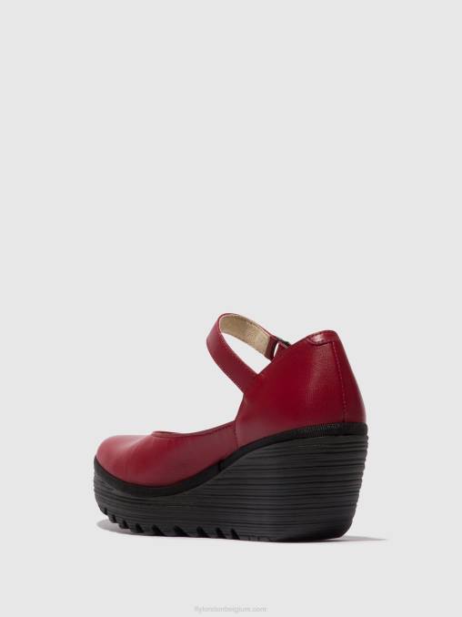 rood Fly London vrouwen mary jane schoenen yawo345 V2B0669