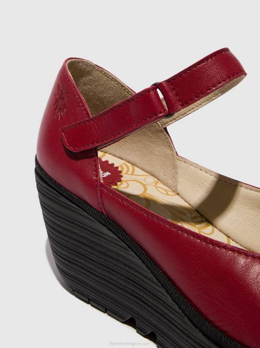 rood Fly London vrouwen mary jane schoenen yawo345 V2B0669