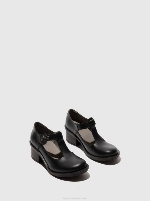 zwart Fly London vrouwen mary jane schoenen cady180 V2B0622