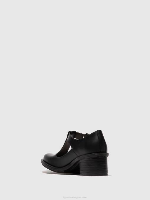 zwart Fly London vrouwen mary jane schoenen cady180 V2B0622