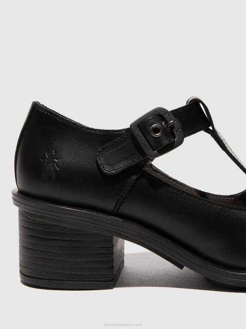 zwart Fly London vrouwen mary jane schoenen cady180 V2B0622