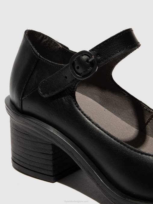 zwart Fly London vrouwen mary jane schoenen cody877 V2B0647