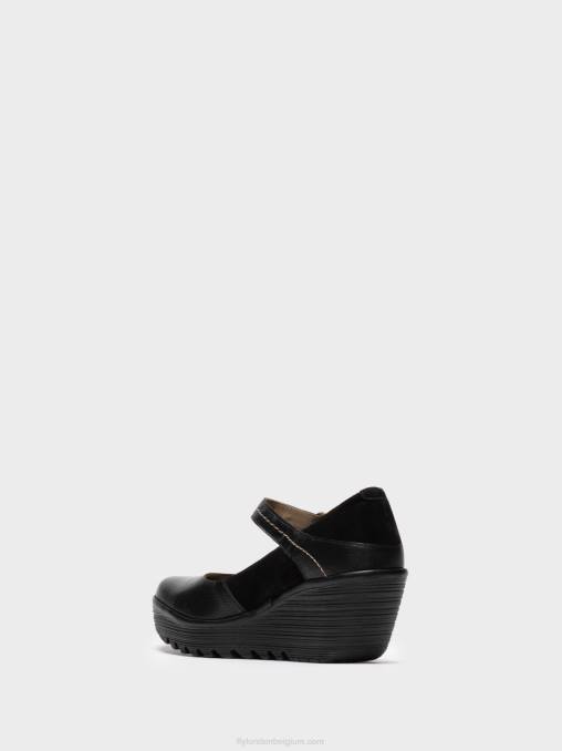 zwart Fly London vrouwen mary jane schoenen yuko082 V2B0701