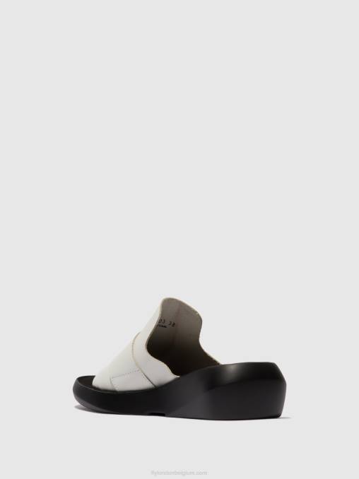 gebroken wit Fly London vrouwen Muiltjes met gesp beyd925 V2B0380
