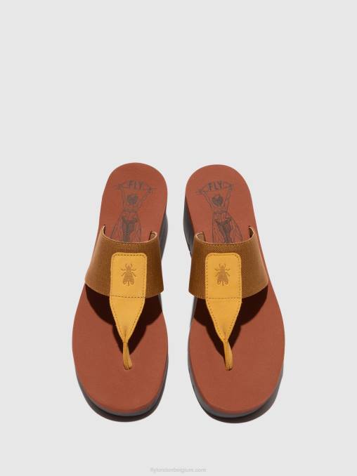 hommel/kameel (baksteen) Fly London vrouwen instappers yomu725 V2B0359