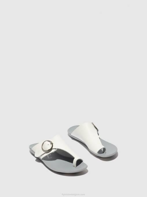 hoofdstel gebroken wit Fly London vrouwen muiltjes met open teen mica758 V2B0385