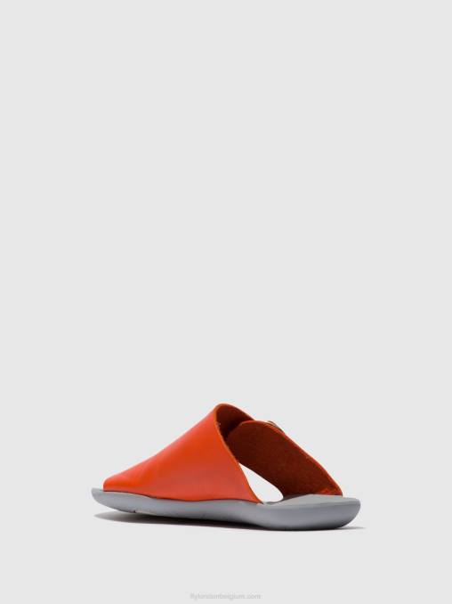 koraal Fly London vrouwen muiltjes met open teen mica758 V2B0383