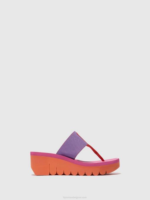 oranje/violet (roos) Fly London vrouwen instappers yomu725 V2B0360