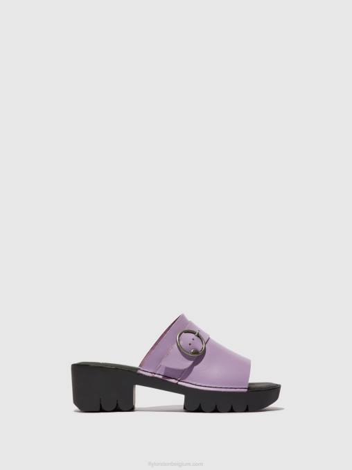 paars Fly London vrouwen Muilezels met gesp eple519 V2B0371