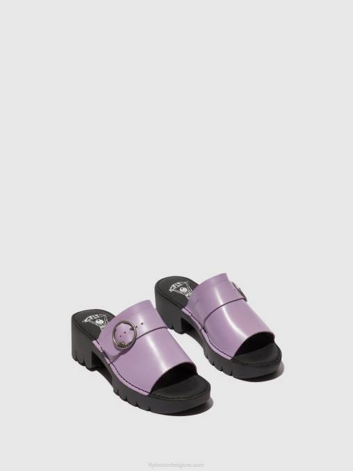 paars Fly London vrouwen Muilezels met gesp eple519 V2B0371