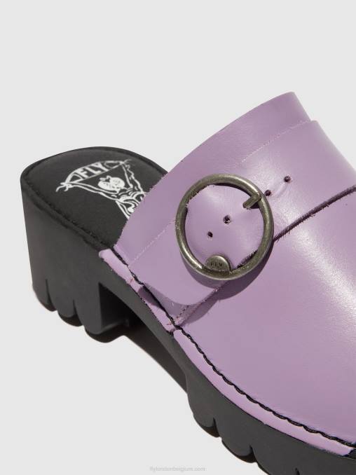 paars Fly London vrouwen Muilezels met gesp eple519 V2B0371
